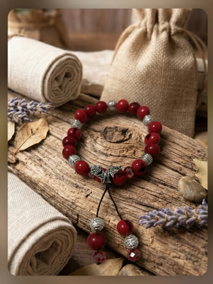 Bracelet rouge L'éclat de la nature à votre poignet 🌿
