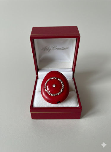 Bague rouge Le Look "Éclat d'Hiver"