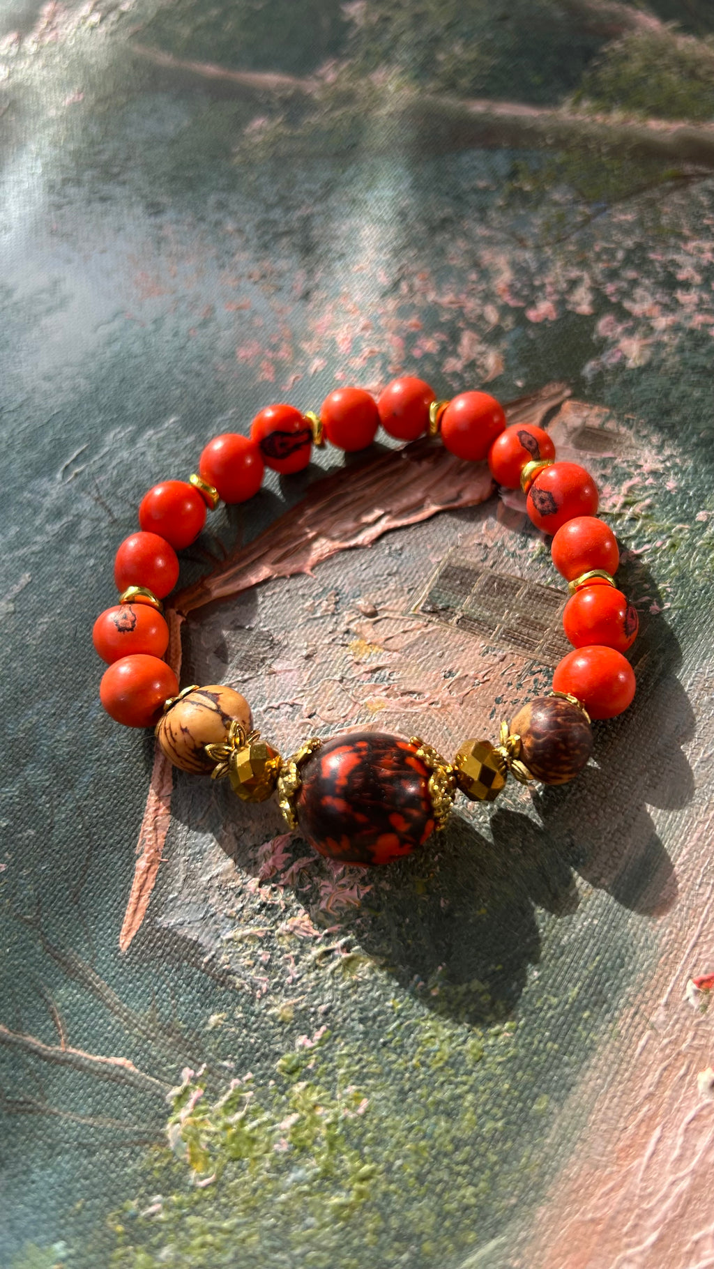 Bracelet "Sérénité Solaire" – Graines d’Açaï & Pambil